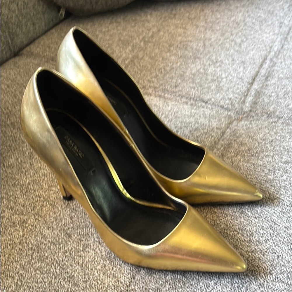 Zara Gold Metallic Stiletto Heels